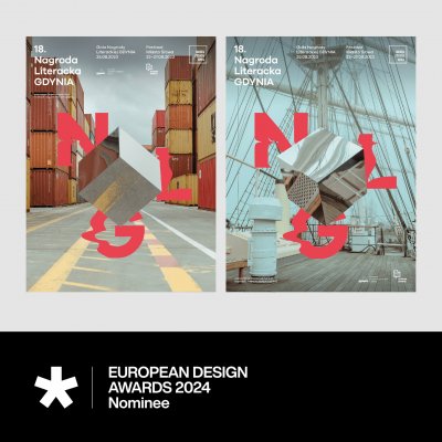 TOFU Studio nominowane do European Design Awards za identyfikację wizualną zeszłorocznej edycji Nagrody Literackiej Gdynia (fot. TOFU Studio)